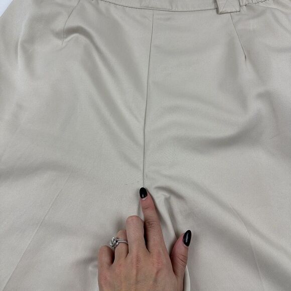 VTG Tail Beige High Waist Pleated Golf Shorts Women’s Size 16 100% Polyester - Picture 8 of 9